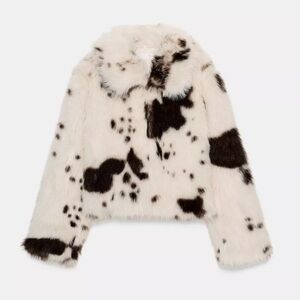 Zara Short Faux Fur Animal Print Coat
Small, new with tags